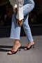 Alba Burgundy Heeled Slippers - 2