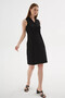 Polo V-Neck Sleeveless Black Women's Dress 26Y0600K1 - 4