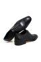 Black Color Lace-Up Genuine Leather Men's Shoes - 2