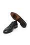 Black Color Laceless Genuine Leather Men's Shoes - 3