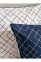 Lcw Home Patterned Pillowcase Set of 2 Navy Blue White 50X70 cm - 3