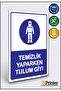 Wear Overalls When Cleaning! Isg Warning Sign Dekota 25X35 cm