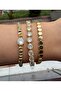 Steel Triple Dorica Geometric Waterway Combination Bracelet Does Not Tarnish
