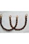 15 cm U Model Ends with Gold Metal Ring Bag Handle - Double