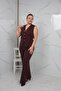 Brown Plus Size Women's Vest Suit Lycra Crepe Fabric - 7