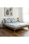 Double Gray Feather Pattern Multi-Purpose Bedspread & Pique Set with 4 Pillowcases and Elastic Sheets - 5