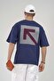 Men's Oversize Fit T-Shirt with Mesh Back and Print Detail