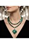 Two-Row Green Agate Necklace for Evil Eye Protection, Abundance, and Peace Energy - 6