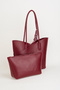 Women's Camellia Burgundy Scarf and Organizer Gift Snap Closure Handbag and Shoulder Bag - 5
