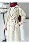 Waterproof Belted Buttoned Women's Trench Coat - 6