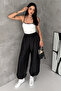 Women's Shalwar Trousers – High Waist Elastic Loose Pants - 3