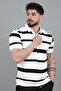 Double Color Striped Lapel Collar T-Shirt Gp 1042_30494 - 2