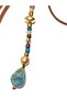 Noir Knot Luck Charm – Handmade Suede String Lucky Bag Charm, Bohemian Accessory with Gold Detail - 6
