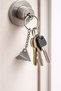 Unisex Metal Keychain with Airplane Figure, Silver Color, Durable Design