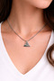 Unisex Airplane Pendant Silver Color Metal Chain 60 cm Women Men Accessory