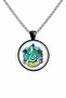 Unisex Metal Slytherin Snake Patterned Green Keychain Accessory - 4
