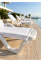 100% Cotton Sunbed Towel 80X185 cm • Premium Beach Towel with Non-Slip Elastic - 4