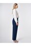 Pleated Wide Leg Trousers Dark Navy Blue - 5