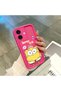 حافظة سيليكون وردية حمراء متوافقة مع هاتف iPhone 16 Plus، مقاومة للصدمات وحماية للكاميرا - 3