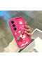Samsung Galaxy S25 Fe Compatible Pink Red Silicone Case Shockproof Camera Protection - 3