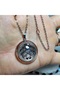 Amethyst - Silver Flower of Life Orgonite Pendant - Steel Chain - (Handmade Design Products) - 2