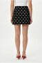 Women's Polka Shorts Lined Black Polka Dot Woven Mini Skirt - 5