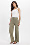 Women's regular fit classic cut elastic waist patterned green palazzo pants - 2