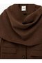 X Selected by Şahika Ercümen - Scarf Coat with Long Buttons and Pockets - 6