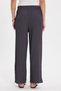 Women's regular fit classic cut cotton antracite trousers with lace-up waist and double pockets - 7
