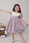 Girl's Dress Patterned Ruffle Collar Stylish Summer Dress
