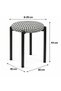 Kabera Black Metal Erasable Fabric Stool (5 Pieces) - 2