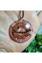 Saturn - Rhodochrosite - Star Stone Orgonite Necklace (Handmade Design Products) - 5