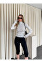 White Turtleneck Lycra Polka Dot Blouse - 0667 - 3