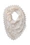 Knitted Spider Web Patterned Triangular Tassel Shoulder Shawl - 2