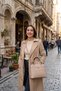 Women's Beige Hand and Shoulder Bag - Stylish Design with Gold Accessories - New Season - 3