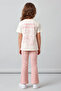 Girl's Printed T-Shirt and Leggings Cotton Set - 3