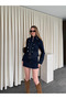 Navy Blue Debora Belted Short Skirt Set - 0954 - 4