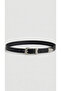 2-Piece Genuine Leather Women's Belt |   Antique Silver Bridge with End Detail |   2cm Elegant Design - 2