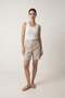 Beige 100% Linen Comfortable Cut Shorts with Pocket Detail