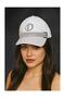 White Color Hat with Silver Stones and Letters (Send the Letter You Want) - 2