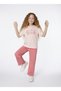 Girl's Waitress Boy's Short Sleeve Oversize Wide Leg Pajama Set Summer Wear - 4
