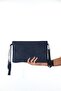 Morden Navy Blue Suede Genuine Leather Women's Clutch Bag - 2