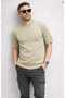 Men's Crew Neck Short Sleeve Stripe Detailed Knitwear T-Shirt - 2