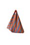 Hande Dizayn Valentine's Mother's Day Turquoise Orange Striped Origami Model Shoulder Bag - 3