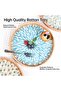 Set of 2 Handmade Natural Rattan Tray Patterned Round Presentation Tray 30-33 cm Blue - 3