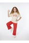 Girl's Waitress Boy's Short Sleeve Oversize Wide Leg Pajama Set Summer Wear - 4