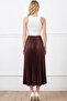 Pleated Skirt with Elastic Waist - 2