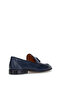 7382 L-1 Navy Blue Genuine Leather Men's Shoes - 4