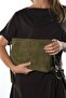 Morden Khaki Suede Genuine Leather Women's Clutch Bag - 3