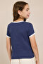 Stitch T-Shirt with Crew Neck and Short Sleeves - 4